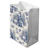 Christmas toile ミディアムペーパーバッグ (裏面アングル)