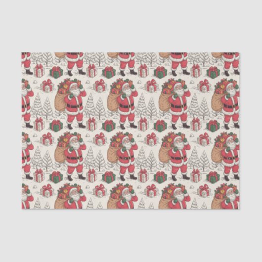 Christmas Toile Chinoiserie 薄葉紙 (正面)