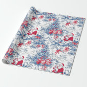 Christmas-Toile-digital-paper Chinoiseries ラッピングペーパー (アンロールド)