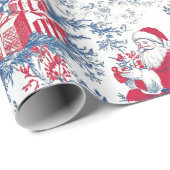 Christmas-Toile-digital-paper Chinoiseries ラッピングペーパー (ロールコーナー)