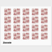 Christmas toile sticker スクエアシール (シート)