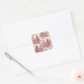 Christmas toile sticker スクエアシール (封筒)