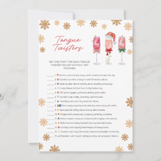 Christmas Tongue Twister Game シーズンカード (正面)