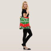 Christmas Tote Bag – White Ornaments トートバッグ (モデル)