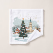 Christmas Town Towel Set Snowflakes バスタオルセット (ウォッシュタオル)