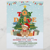 Christmas Toy Drive Donation Tree & Teddy Bear チラシ (正面)