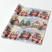 Christmas Toyland & Trains Wrapping Paper for Kids ラッピングペーパー (アンロールド)