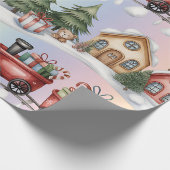 Christmas Toyland & Trains Wrapping Paper for Kids ラッピングペーパー (角)