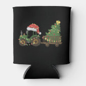 Christmas Tractor With Tree Farmer Farm 缶クーラー (正面)