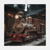 Christmas Train ガラスオーナメント (裏面)