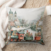 Christmas train クッション (ブランケット)