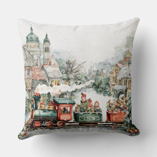 Christmas train クッション (裏面)