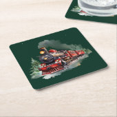 Christmas Train スクエアペーパーコースター (アングル)