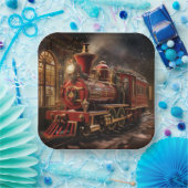Christmas Train ペーパープレート (パーティー)