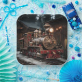 Christmas Train ペーパープレート (パーティー)