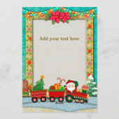 Christmas Train Birthday - All Aboard Kids Party 招待状 (裏面)