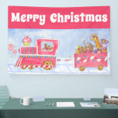 Christmas Train Party Banner Decoration  横断幕 (トレードショー)