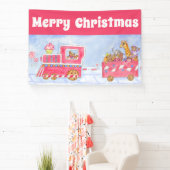 Christmas Train Party Banner Decoration  横断幕 (インサイチュ)