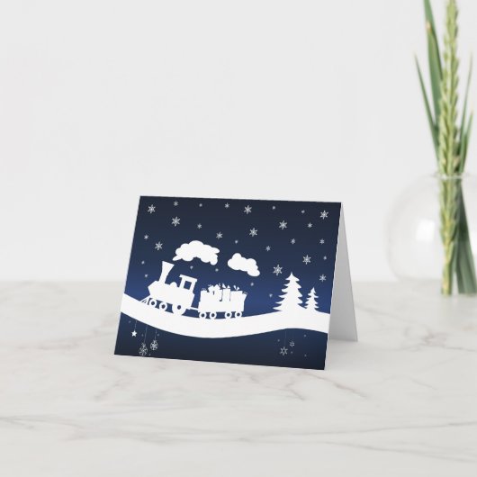 Christmas Train with Gifts Note Card シーズンカード (正面)