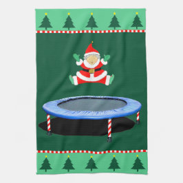 Christmas Trampoline Mrs. Claus キッチンタオル