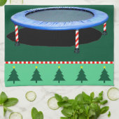 Christmas Trampoline Santa Claus キッチンタオル (折り畳み)