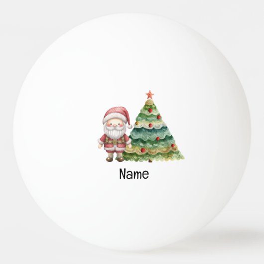 Christmas TreeとSanta Claus for Player 卓球ボール (正面)