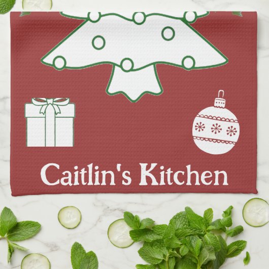 Christmas Tree キッチンタオル (折り畳み)