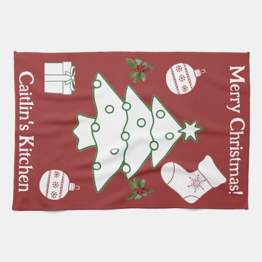 Christmas Tree キッチンタオル (横)