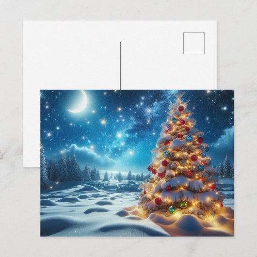 Christmas tree シーズンポストカード (正面/裏面)