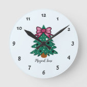 Christmas tree ラウンド壁時計 (正面)