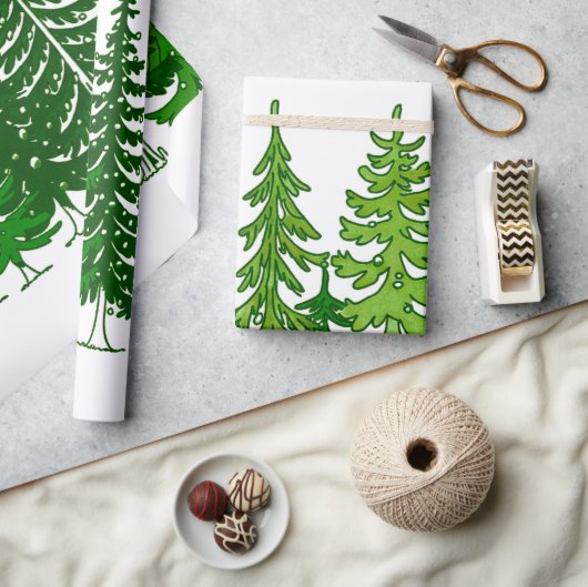 Christmas tree  ラッピングペーパー (クラフト)