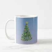 Christmas Tree Abstract Design コーヒーマグカップ (左)