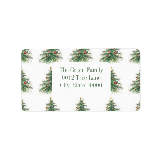 Christmas tree address  ラベル (正面)
