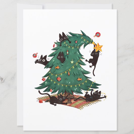 Christmas Tree and Cat Cute Christmas Cat Lover (正面)