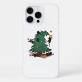 Christmas Tree and Cat Cute Christmas Cat Lover iPhoneケース (裏面)