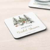 Christmas Tree And Gifts Bridal Shower Coaster コースター (左側)
