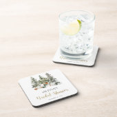 Christmas Tree And Gifts Bridal Shower Coaster コースター (右側)
