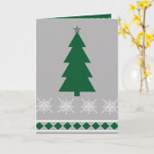 Christmas Tree and Snowflakes Pattern, カード (黄色い花)