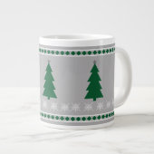 Christmas Tree and Snowflakes Pattern, ジャンボコーヒーマグカップ (正面右)