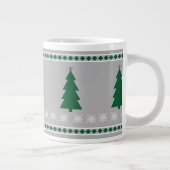Christmas Tree and Snowflakes Pattern, ジャンボコーヒーマグカップ (右)