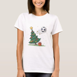 Christmas tree and soccer tシャツ