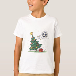 Christmas tree and soccer tシャツ
