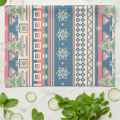 Christmas Tree Aztec Style - Unique Holiday キッチンタオル (折り畳み)