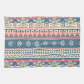 Christmas Tree Aztec Style - Unique Holiday キッチンタオル (横)