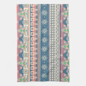 Christmas Tree Aztec Style - Unique Holiday キッチンタオル (縦)