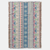 Christmas Tree Aztec Style - Unique Holiday スローブランケット (正面縦)