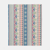 Christmas Tree Aztec Style - Unique Holiday フリースブランケット (正面)