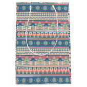 Christmas Tree Aztec Style - Unique Holiday ミディアムペーパーバッグ (正面)