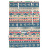 Christmas Tree Aztec Style - Unique Holiday ミディアムペーパーバッグ (裏面)