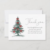 Christmas tree Baby Shower Thank You Card サンキューカード (正面)